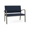 Lesro Newport 2 Seat Tandem Seating Metal Frame No Center Arms, Bronze, RF Blueberry Upholstery NP1501 - alternate 1